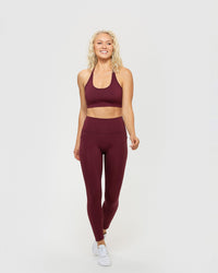 Essential Leggings with Pockets | Dark Cherry