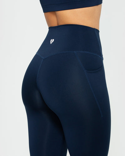 Curvy Sport tights with high waist, Dark Blue