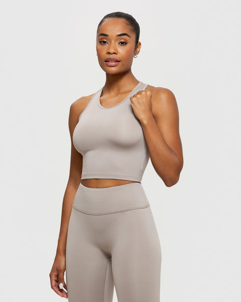 Tank Buff Cropped Tank Top - Buff | Women's Best US