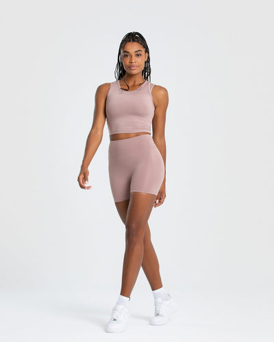 Essential Crop Tank Top | Taupe