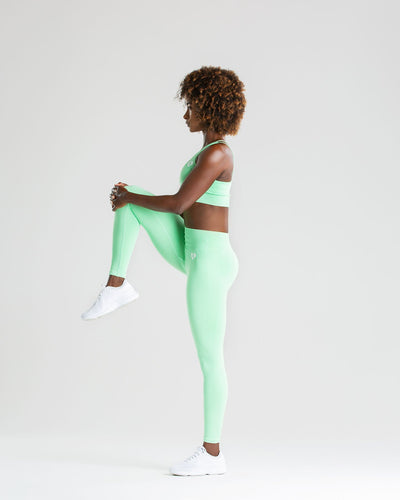 Women's Green Activewear High Rise Legging Seamless