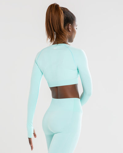 Gymshark Women's Vital Seamless 2.0 Long Sleeve Crop Top Charcoal