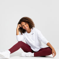 Comfort Oversized Long Sleeve T-Shirt | White