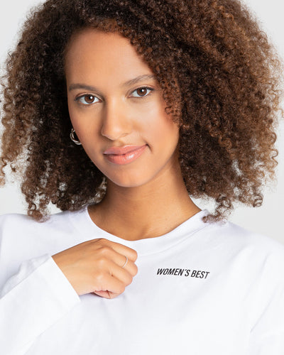 Comfort Oversized Long Sleeve T-Shirt - White | Women\'s Best | Rundhalsshirts