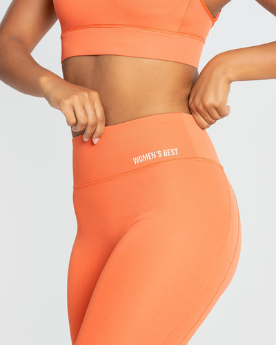 Colorful High Waist Orange Yoga Pants For Women Seamless Scrunch