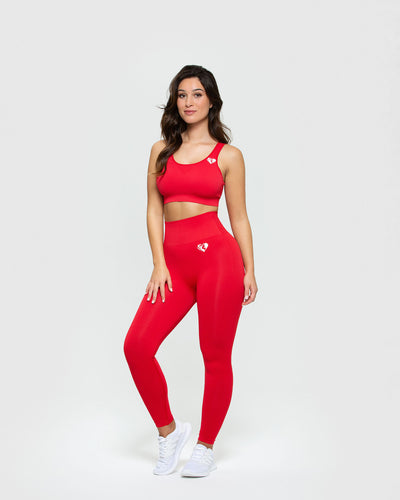 Move Seamless Sports Bra - Ruby Red Solid