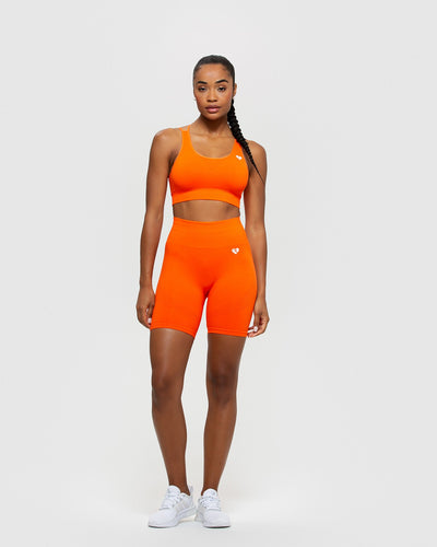 Power Seamless Cycling Shorts Beacon Orange Women s Best