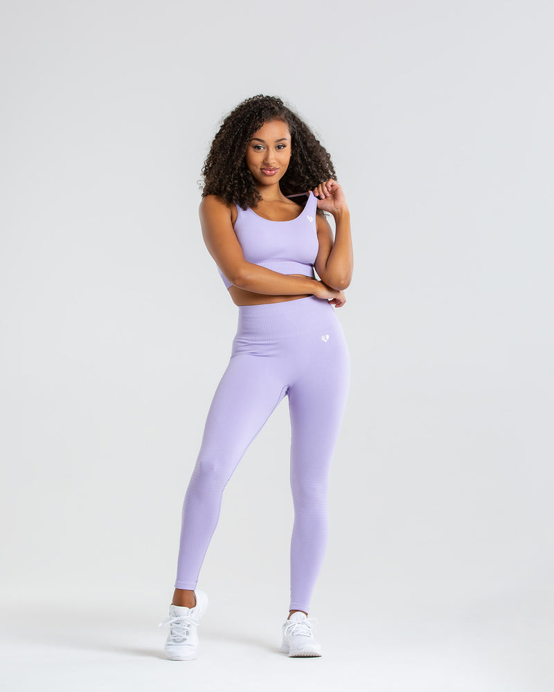 Seamless sports tights - Light purple - Ladies