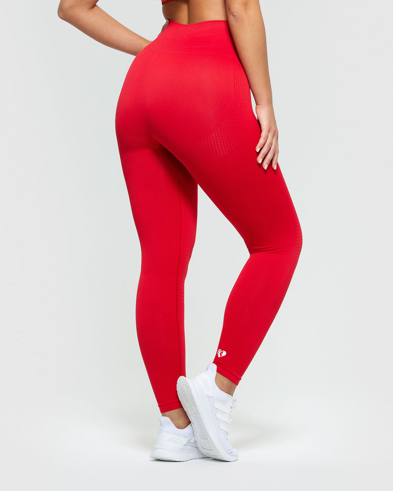 Shop Women's Solid Bright Red Ankle Length Leggings Online