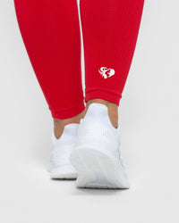 Energy Seamless Leggings Red Melange