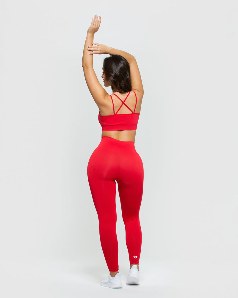 Red Seamless single-colour leggings - Buy Online