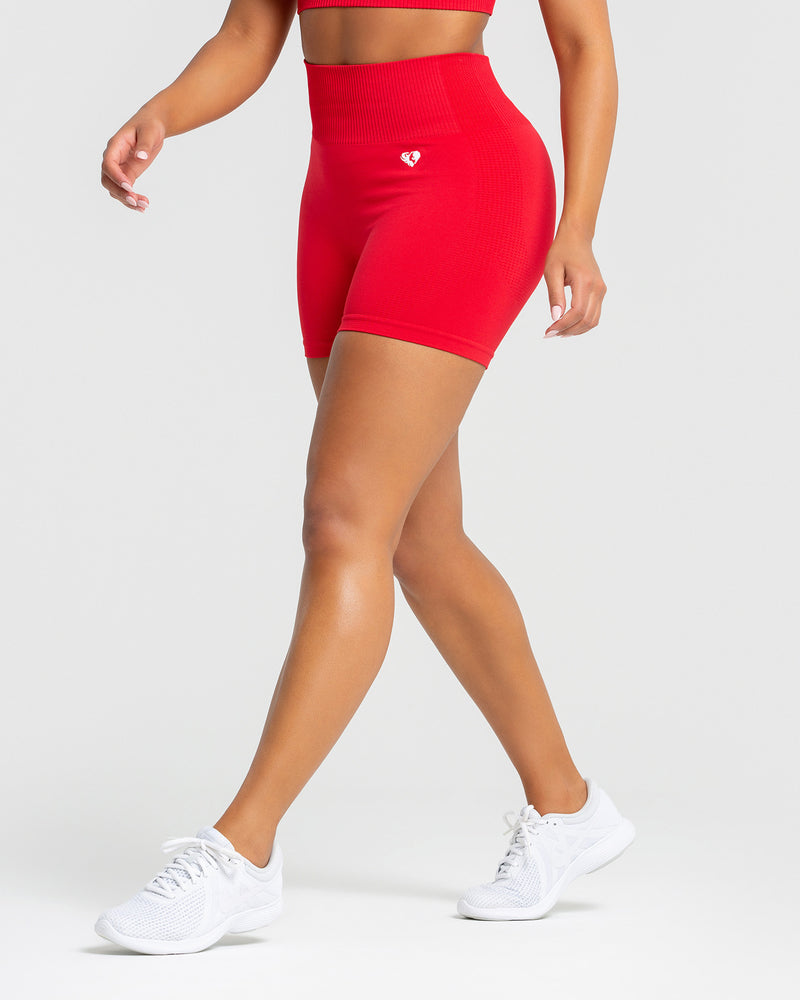 Power Seamless Shorts - Red