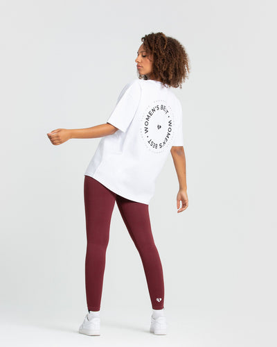 Comfort Oversized Short Sleeve T-Shirt - Women\'s | Best White