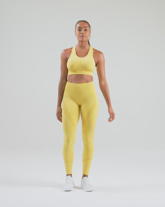 Women's Workout Step Up Leggings in Lemon Yellow made with Recycled Po –  alfavega